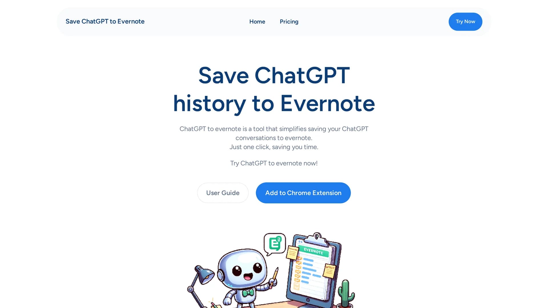 save-chatgpt-history-to-evernote homepage