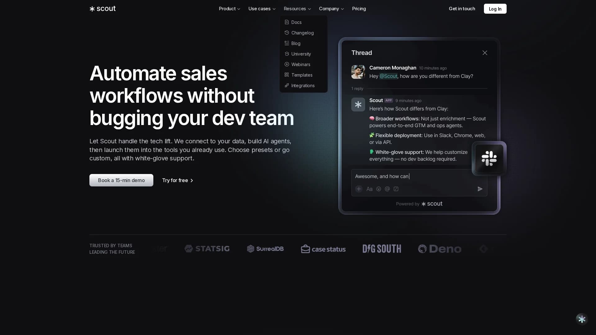 scout homepage