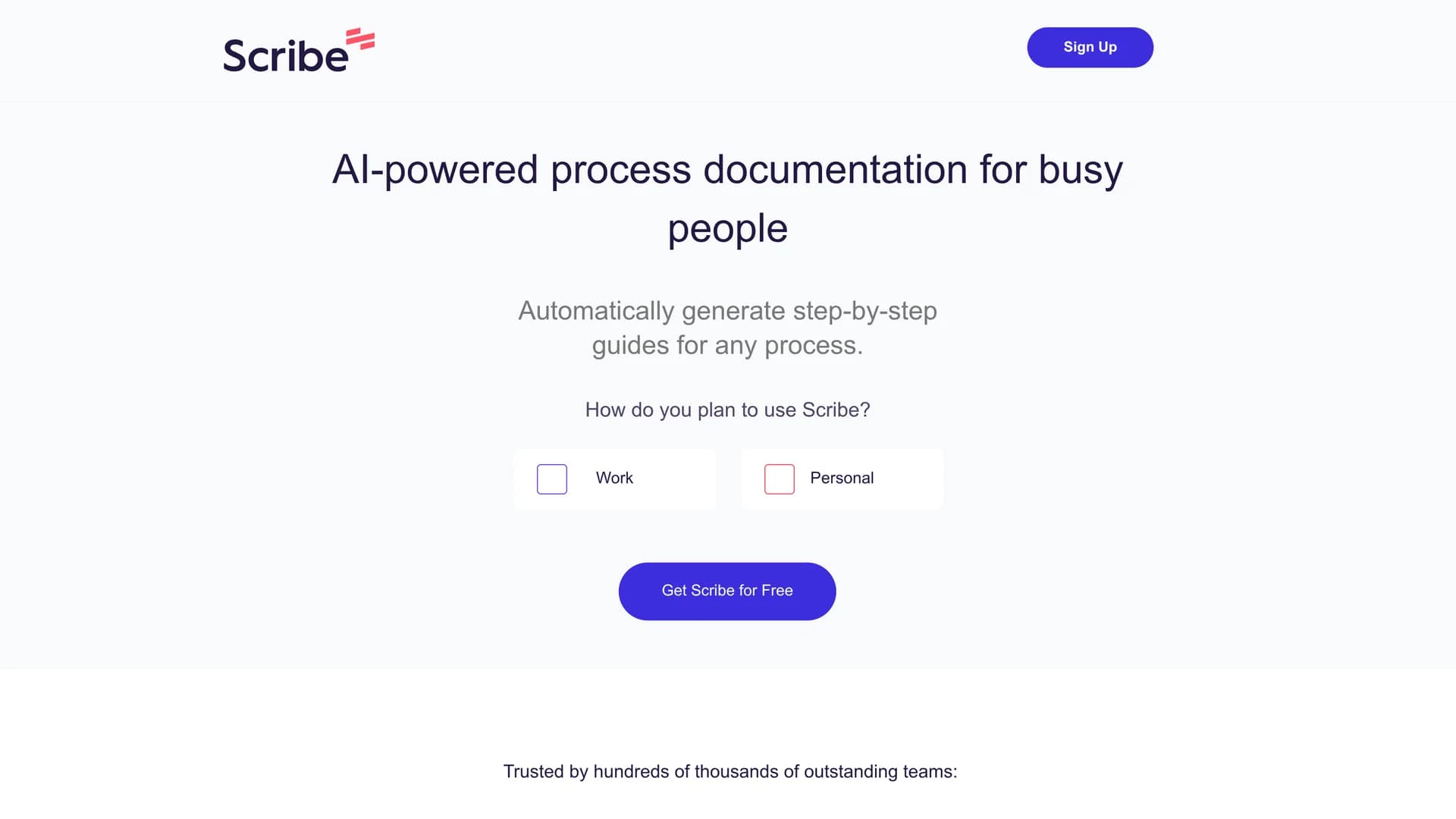scribe homepage