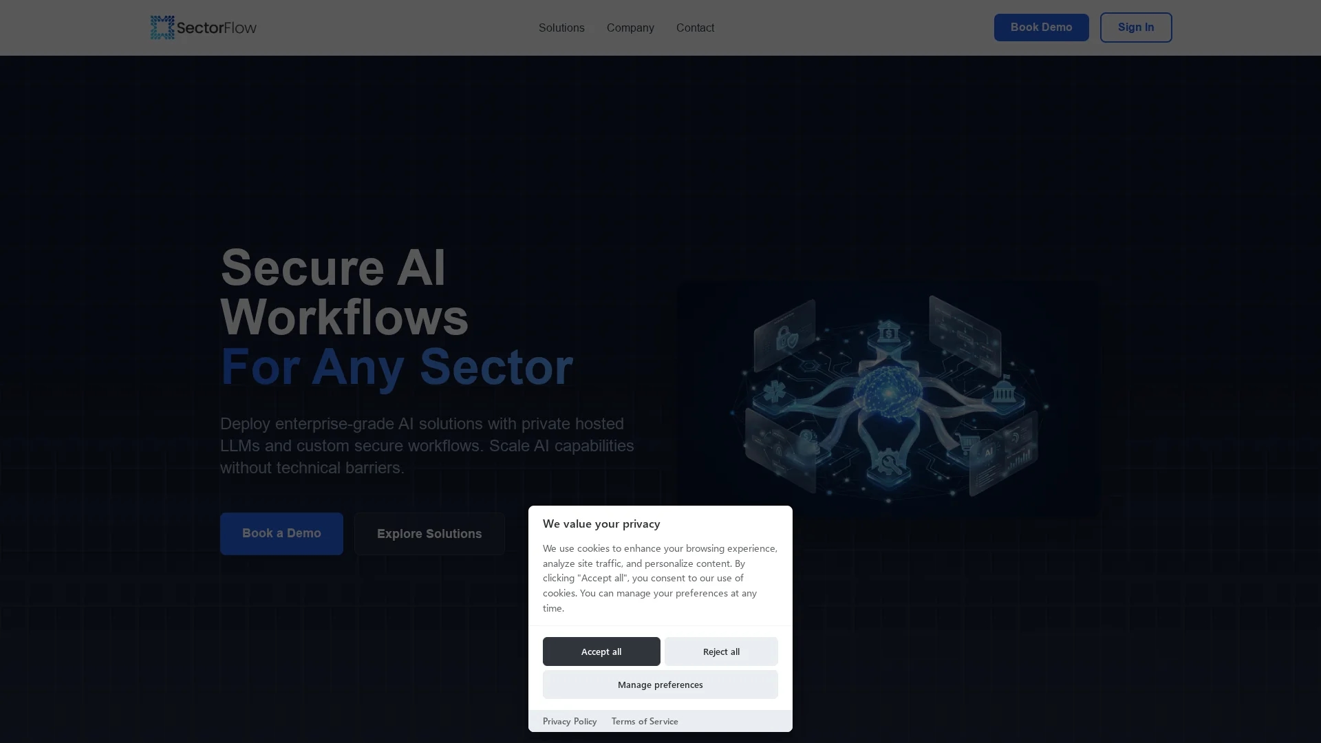 sectorflow-ai homepage