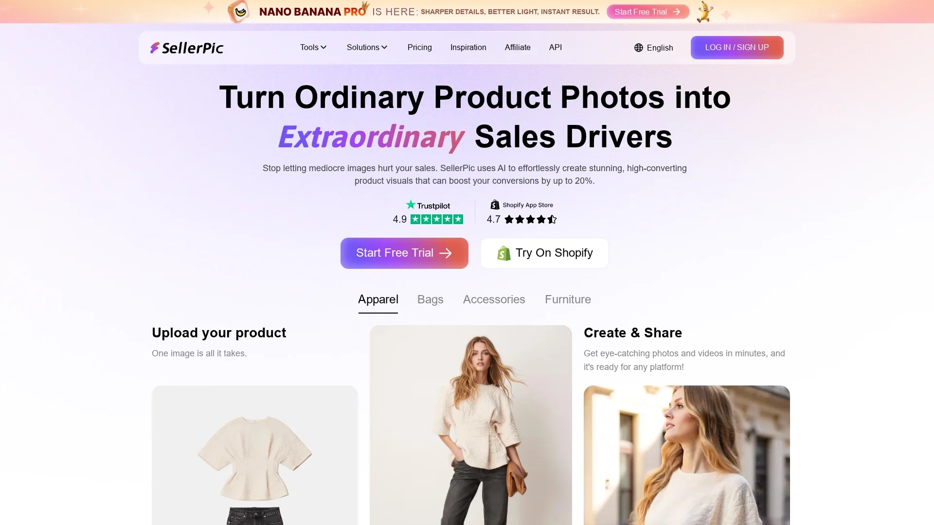 sellerpic homepage