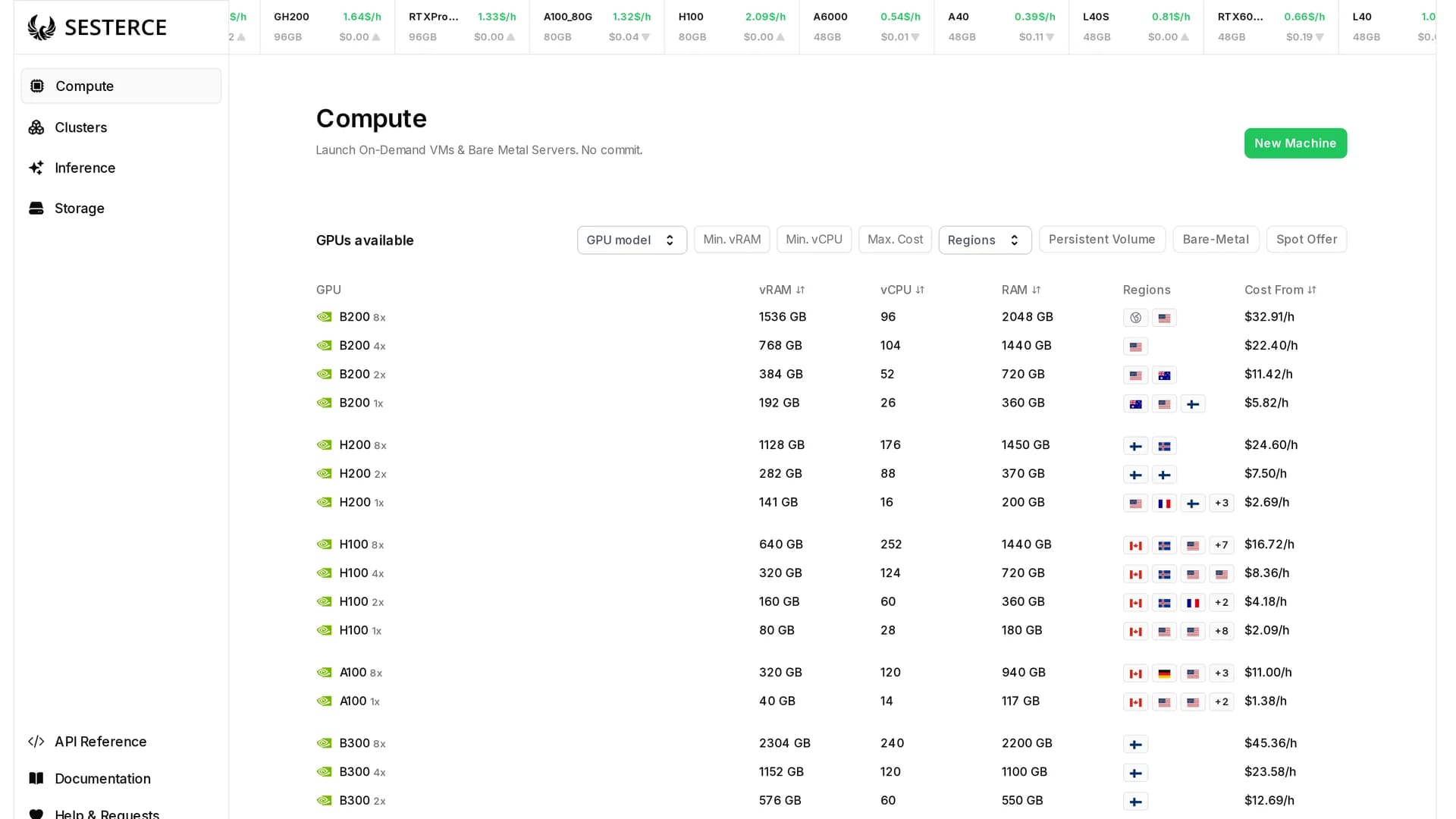 sesterce-cloud homepage