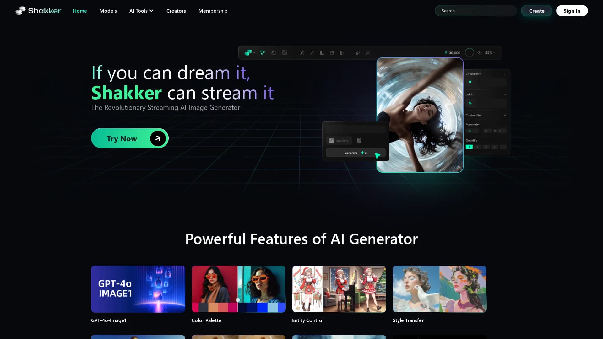 shakker-ai homepage