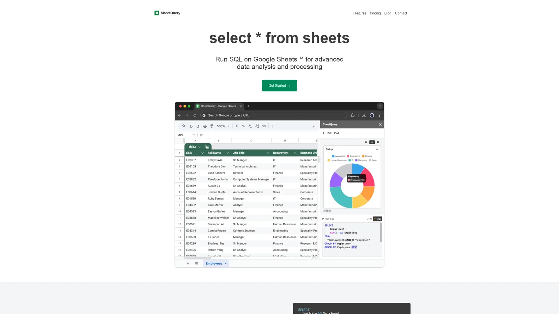 sheetquery homepage