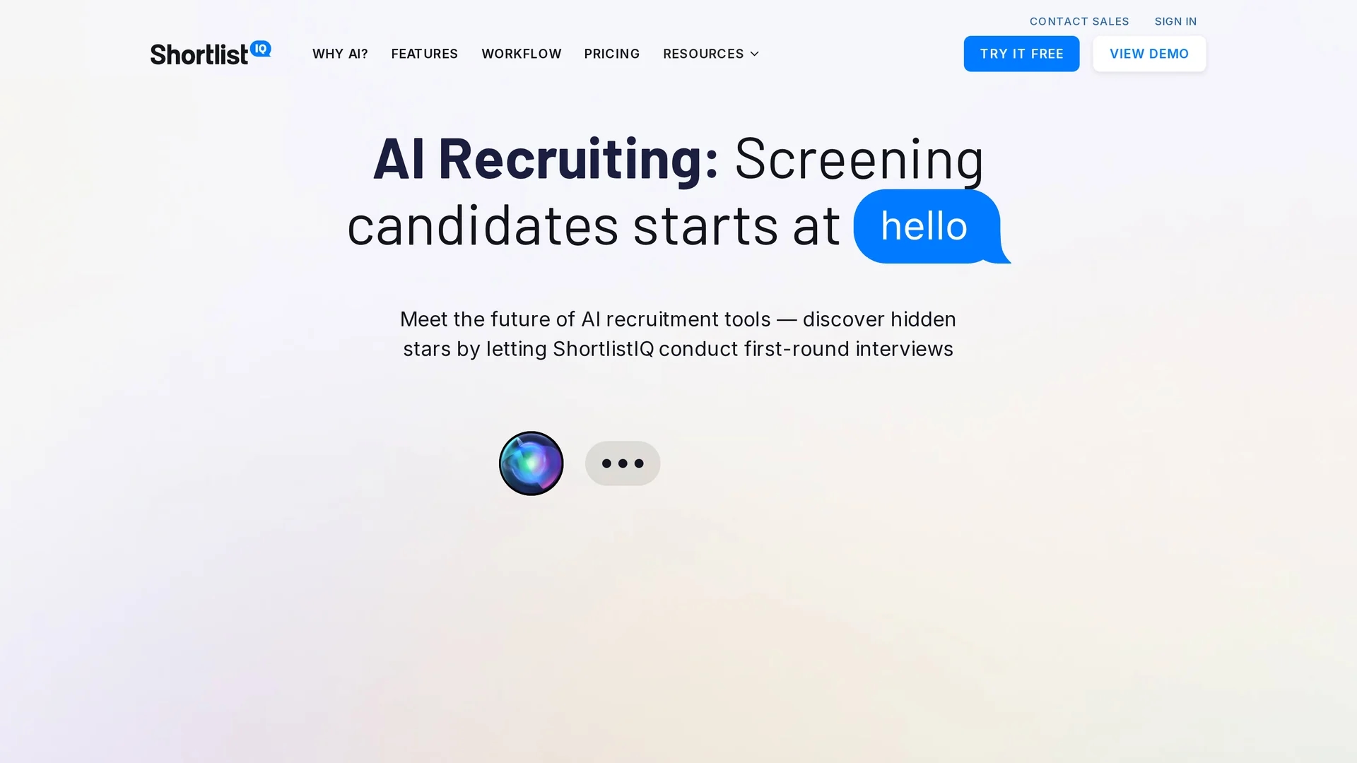 shortlistiq homepage