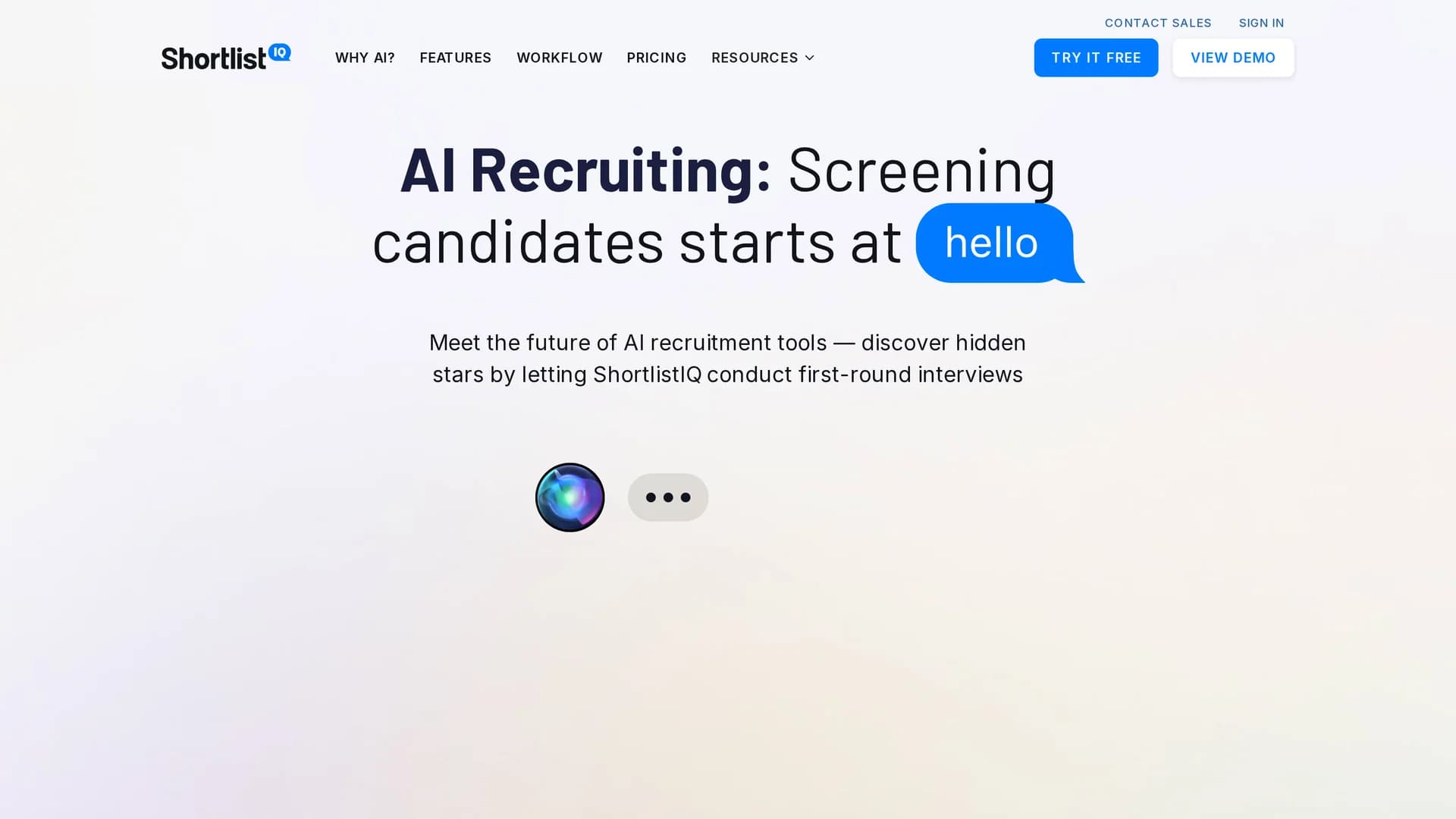 shortlistiq homepage
