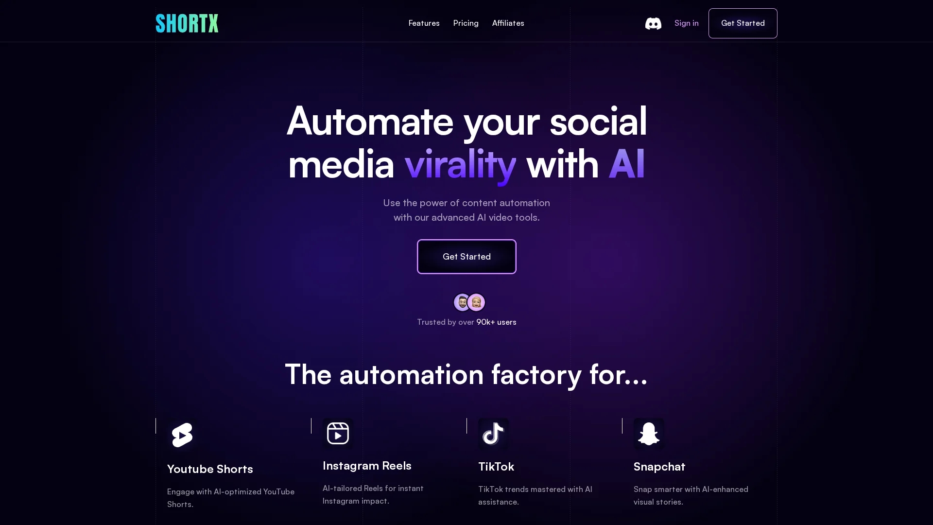 shortx-ai homepage