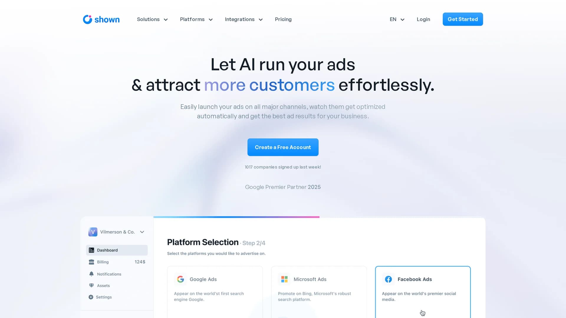 shown homepage