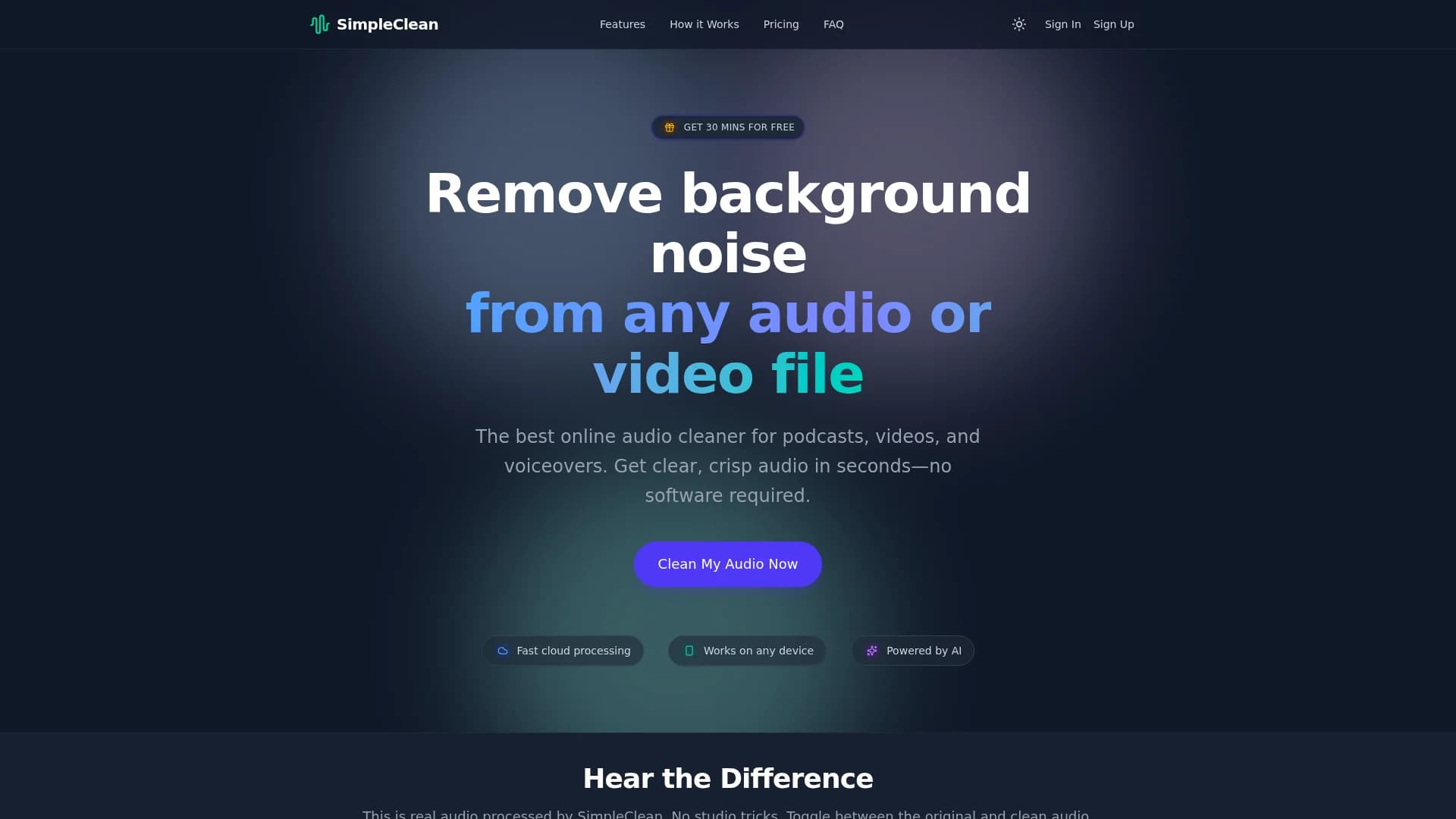 simpleclean homepage