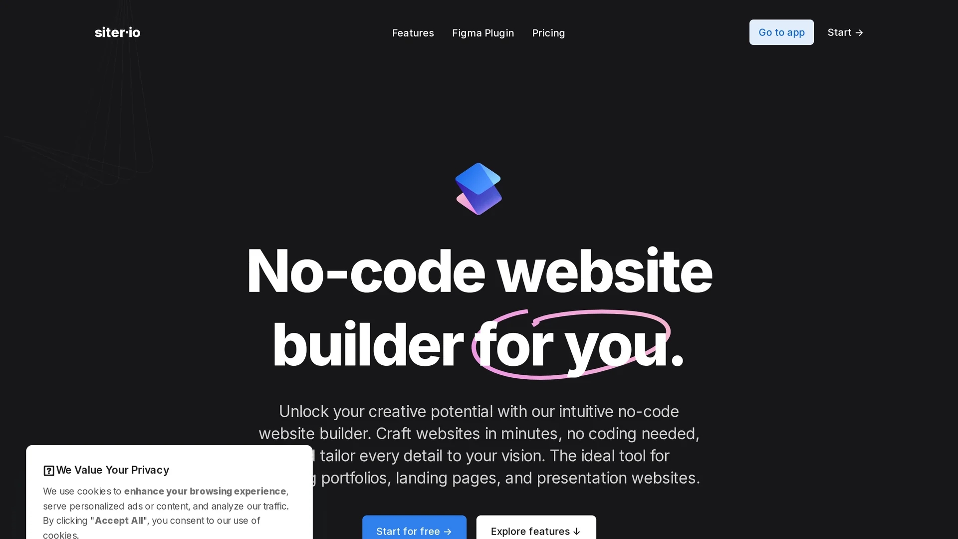 siter-io homepage