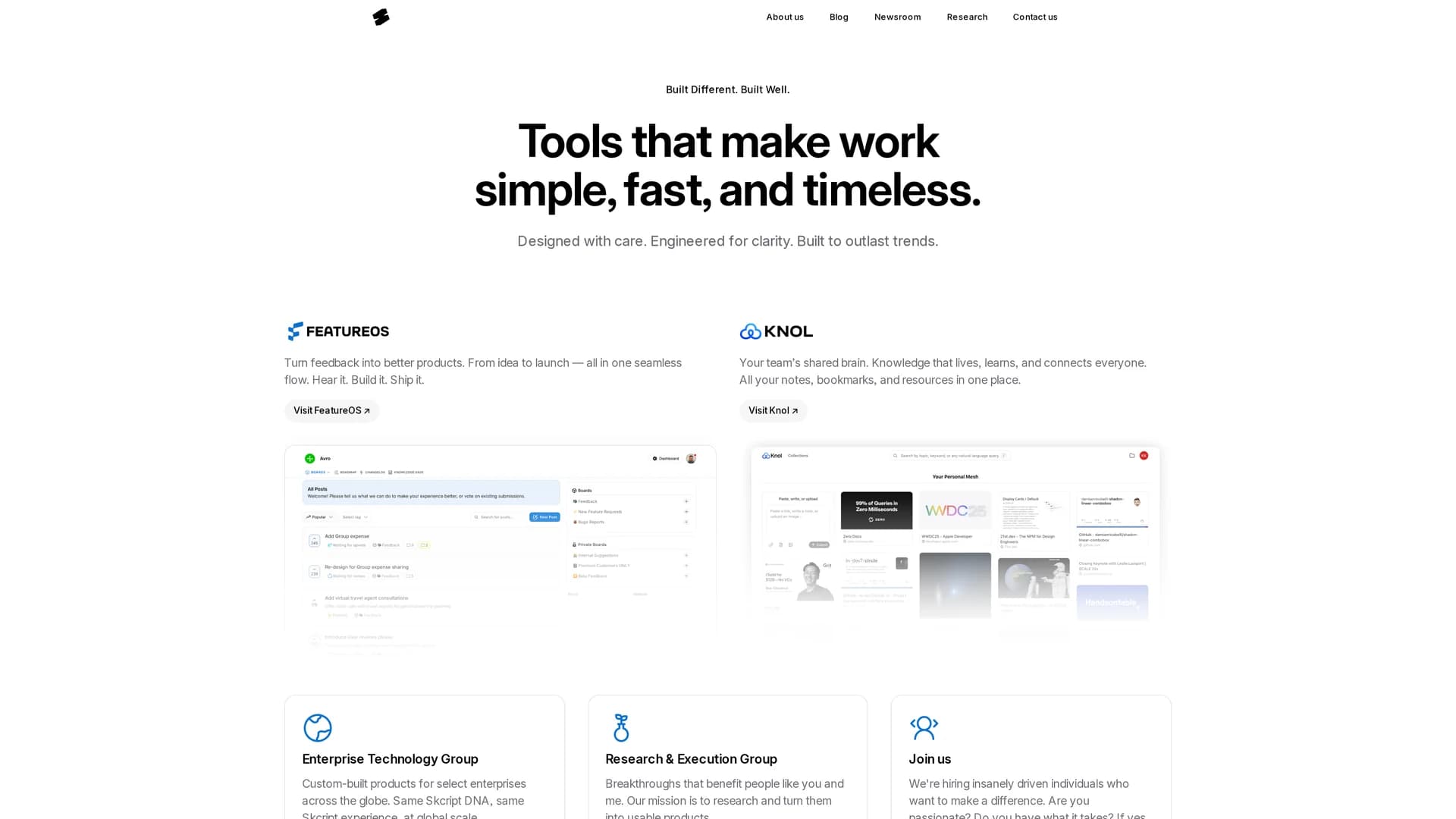 skcript-com homepage