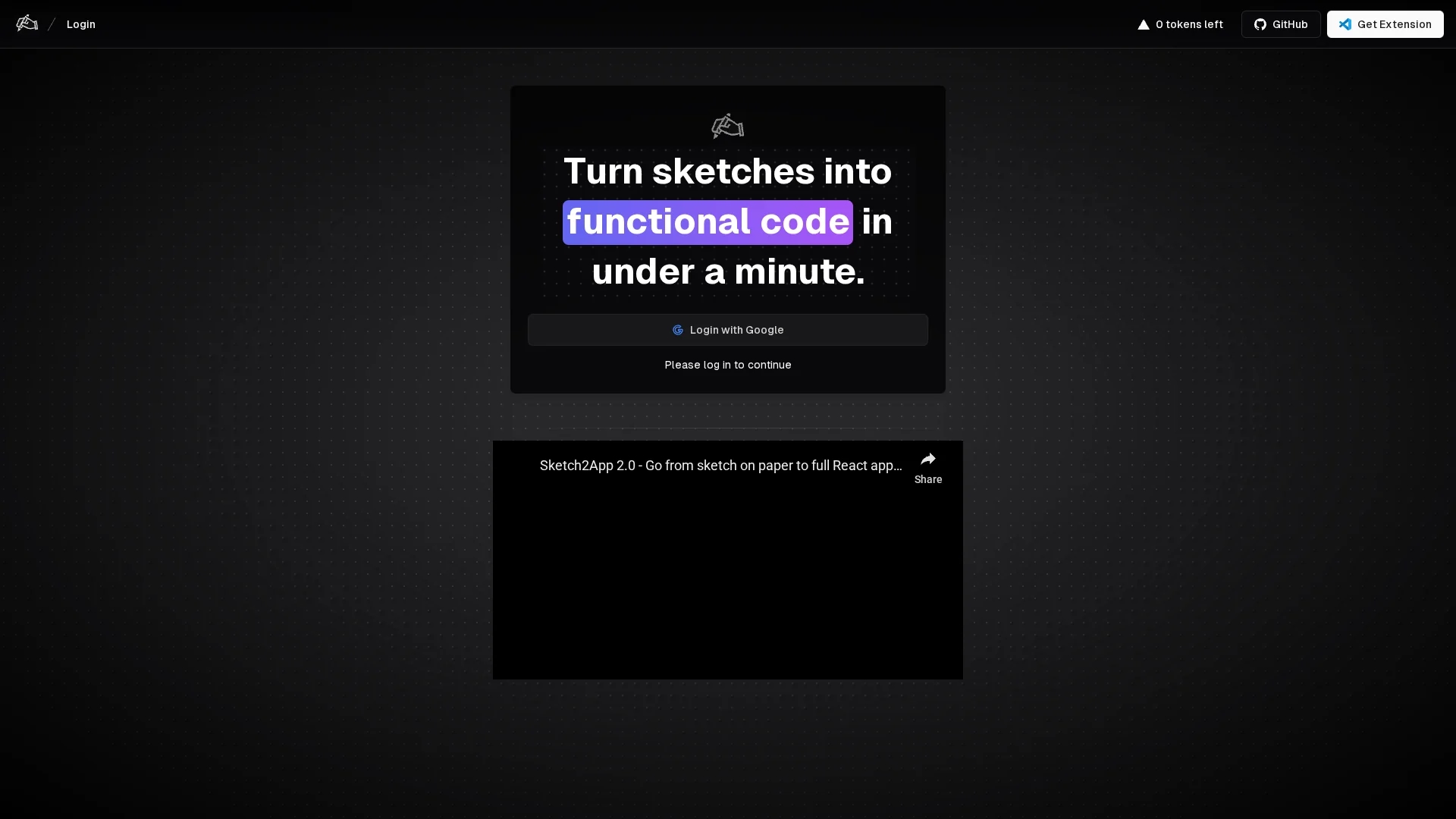 sketch2app homepage