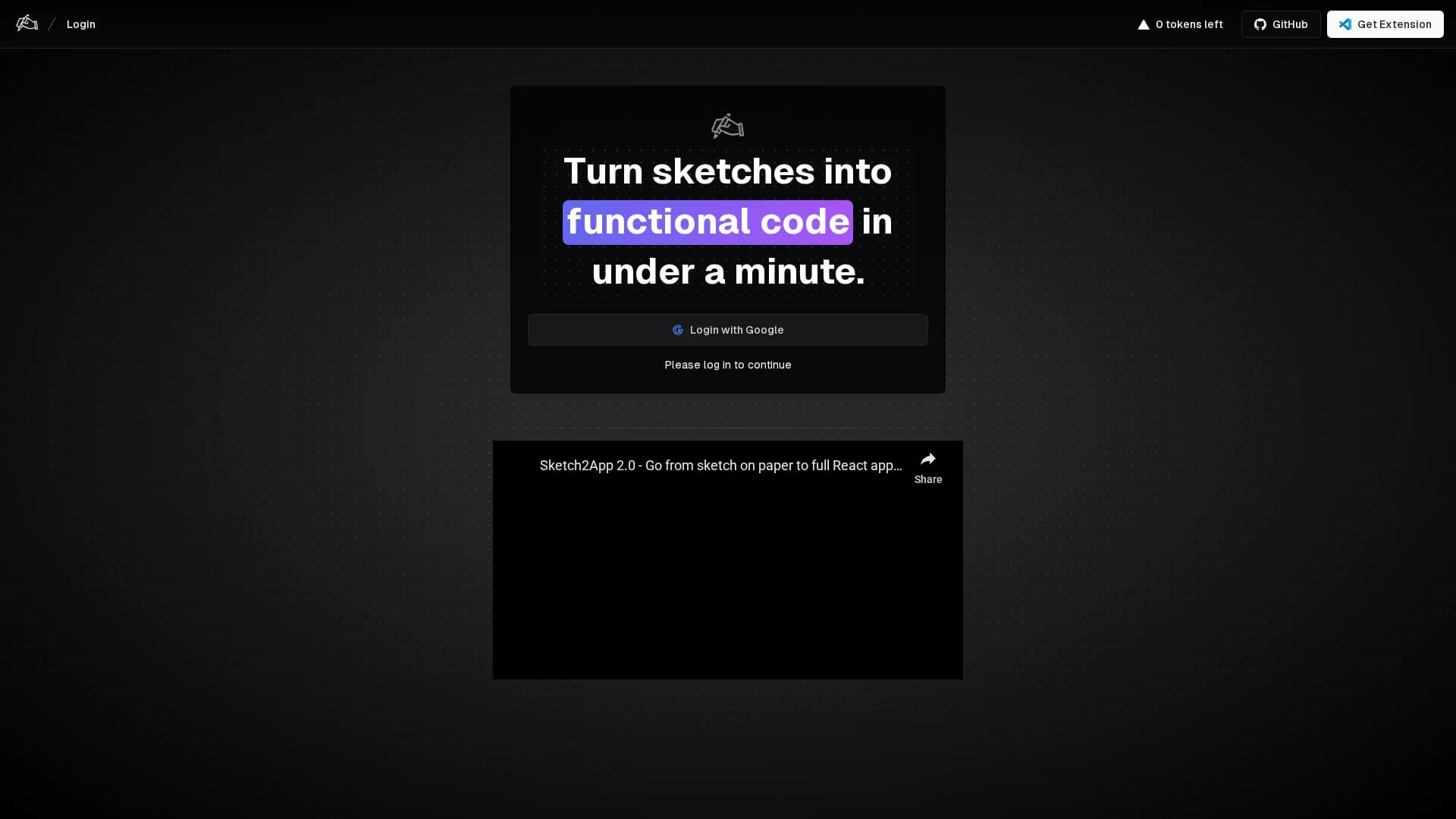 sketch2app homepage