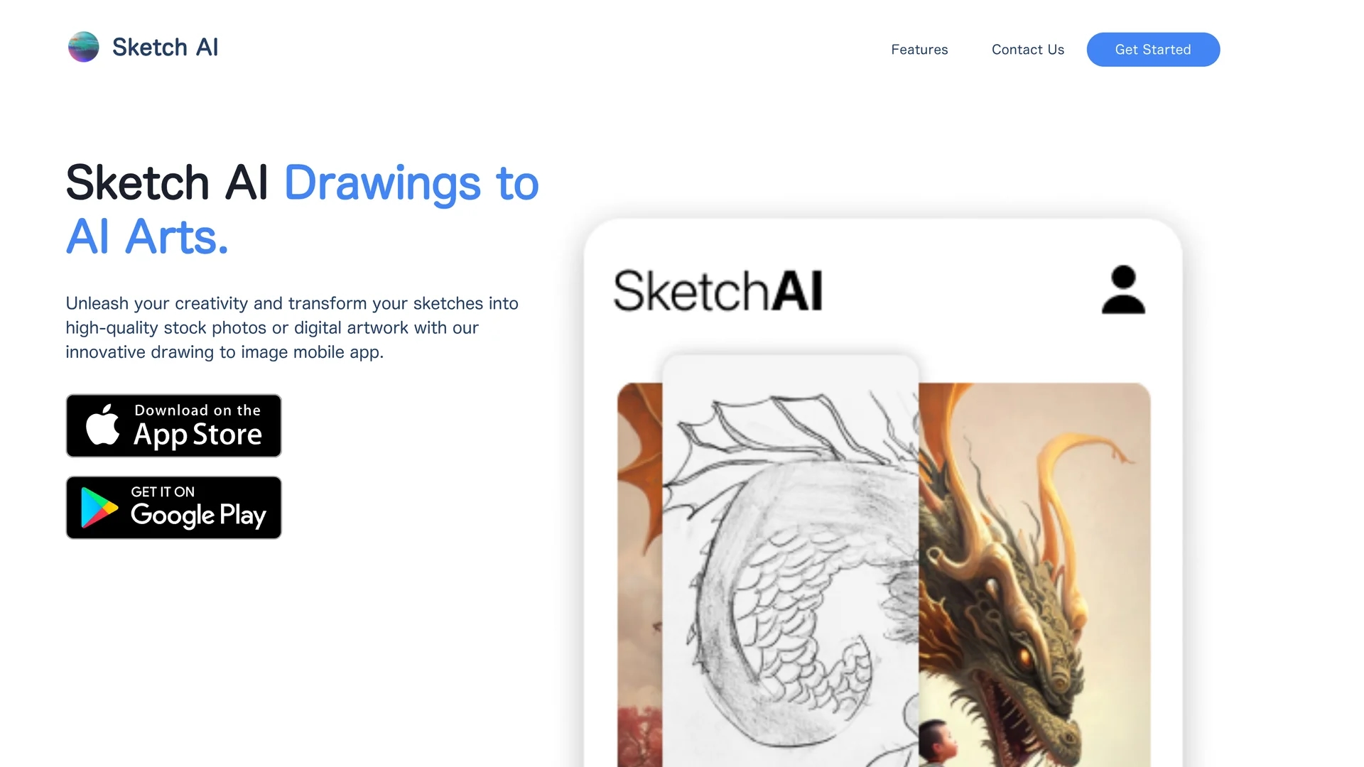 sketchai-draw-art-generator homepage