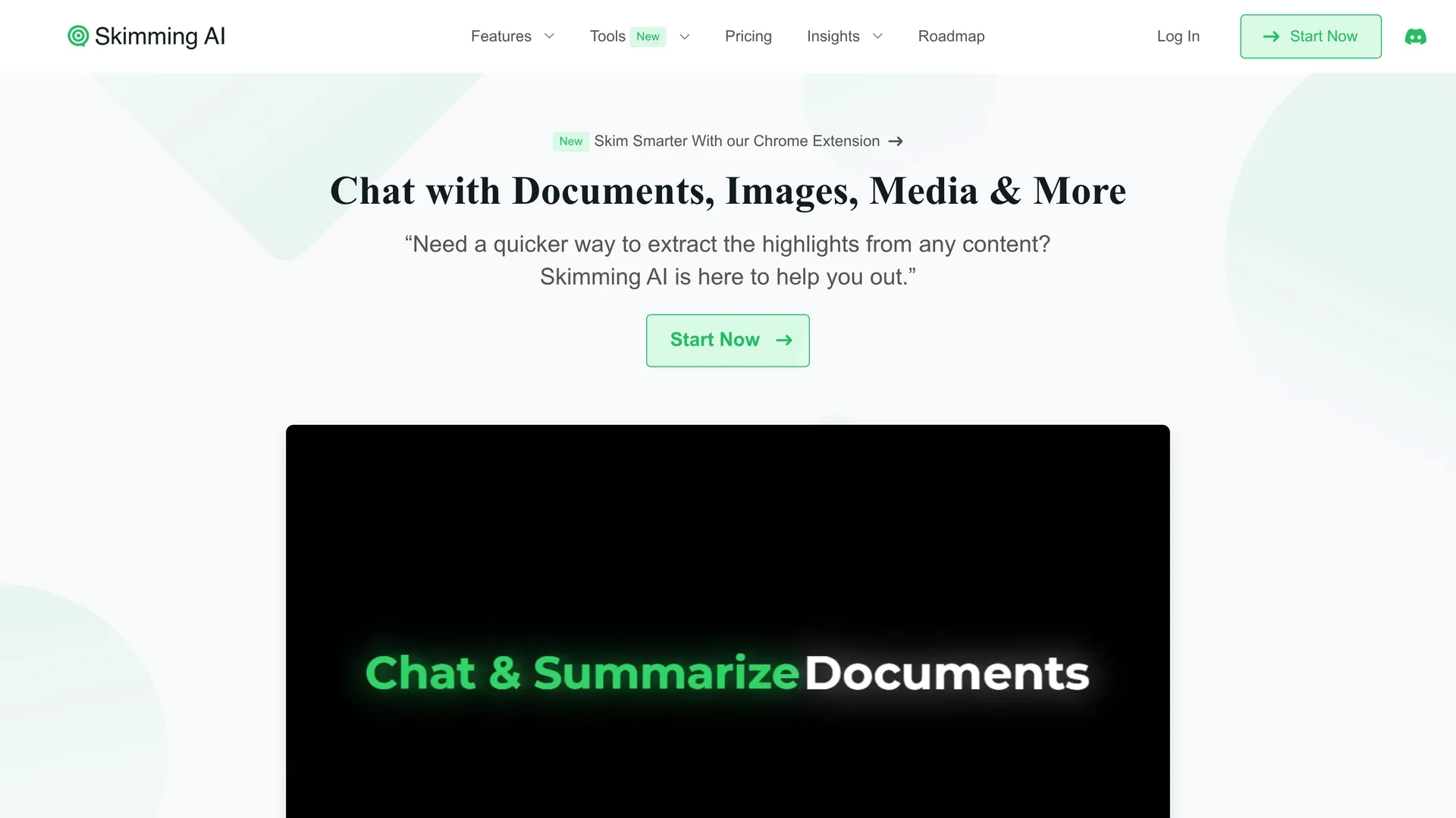 skimming-ai homepage