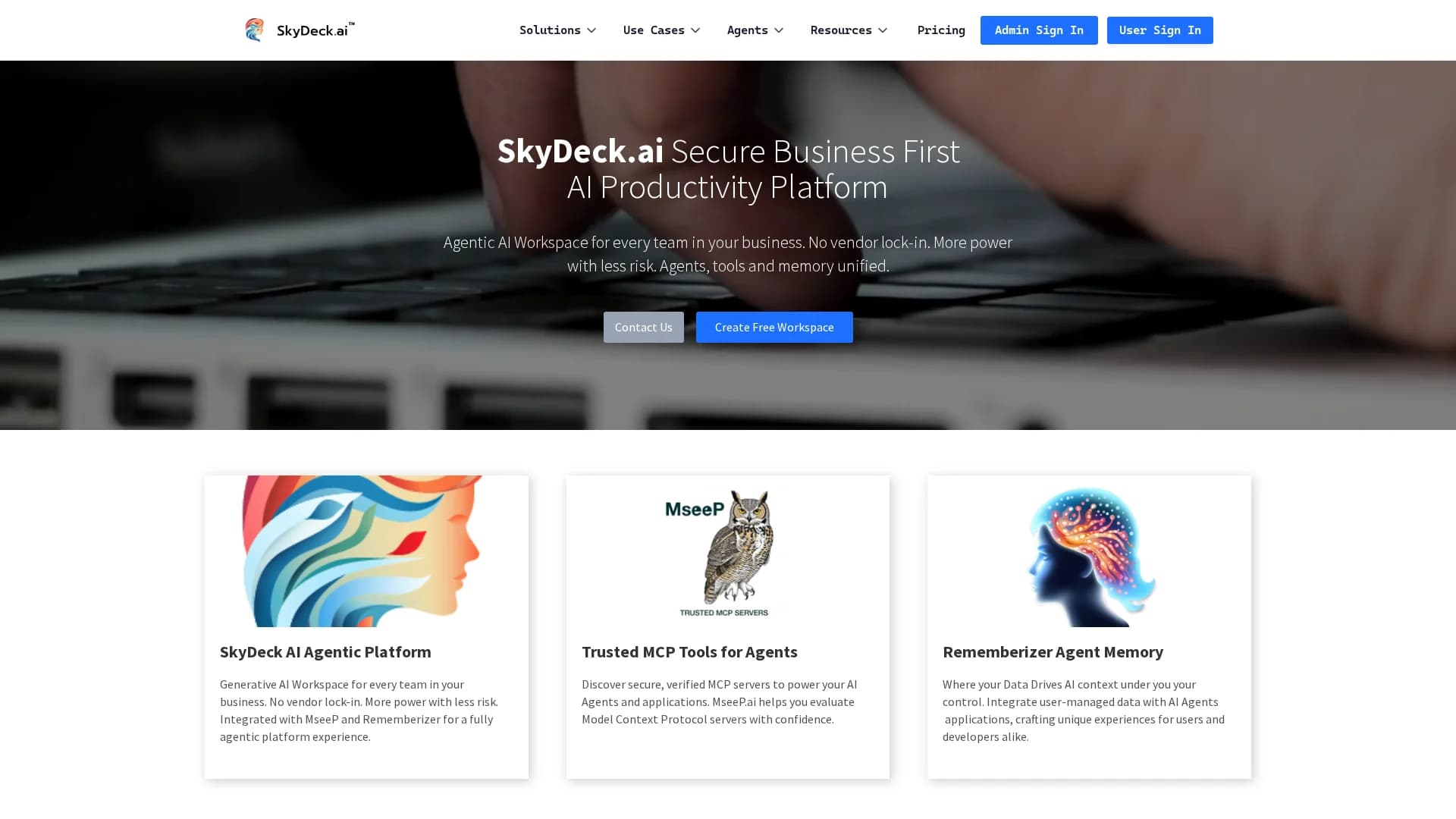 skydeck-ai homepage