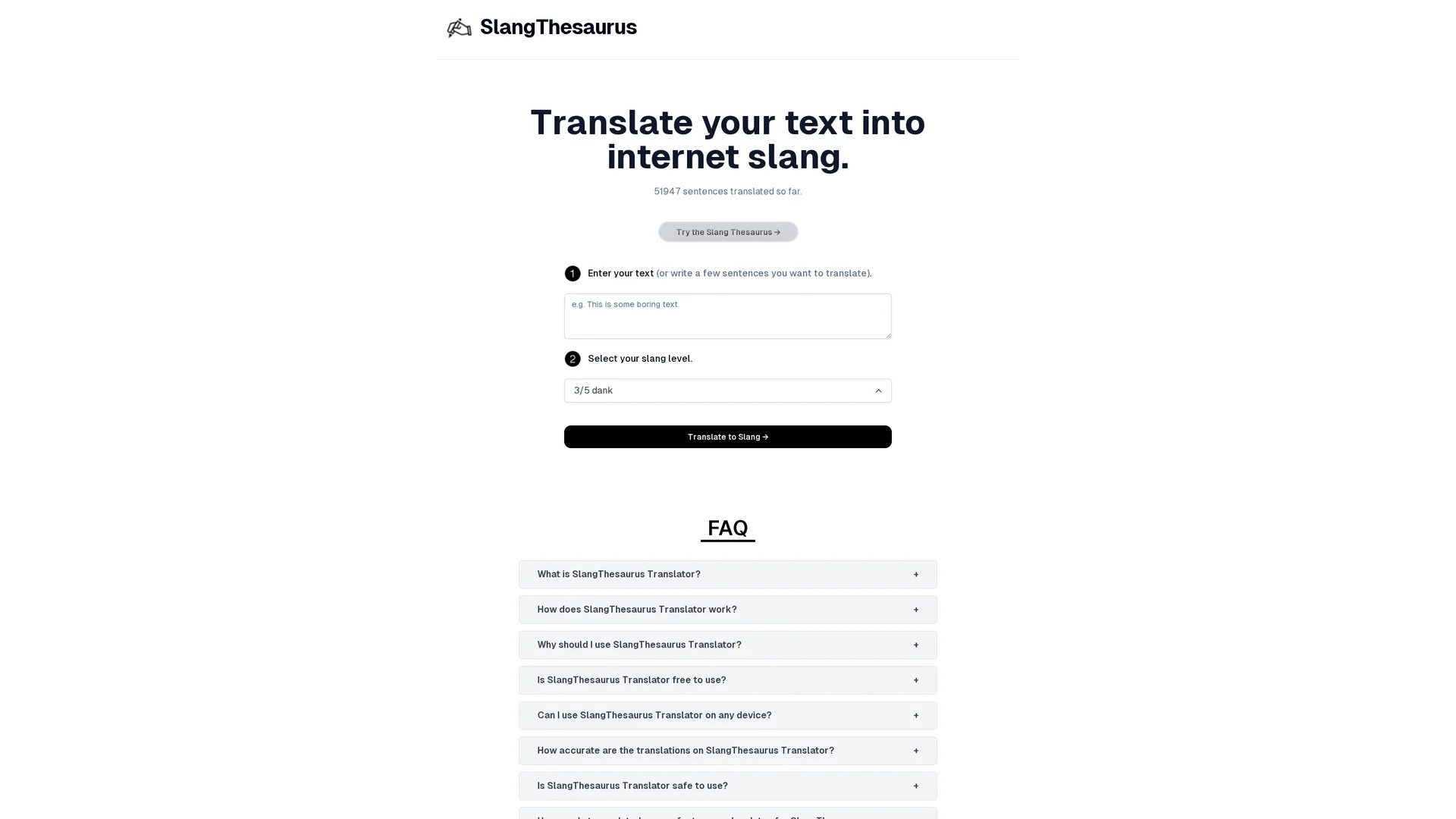 slang-thesaurus homepage
