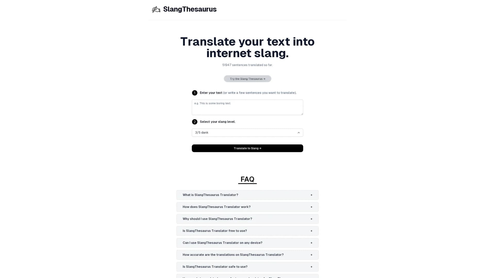 slang-thesaurus homepage