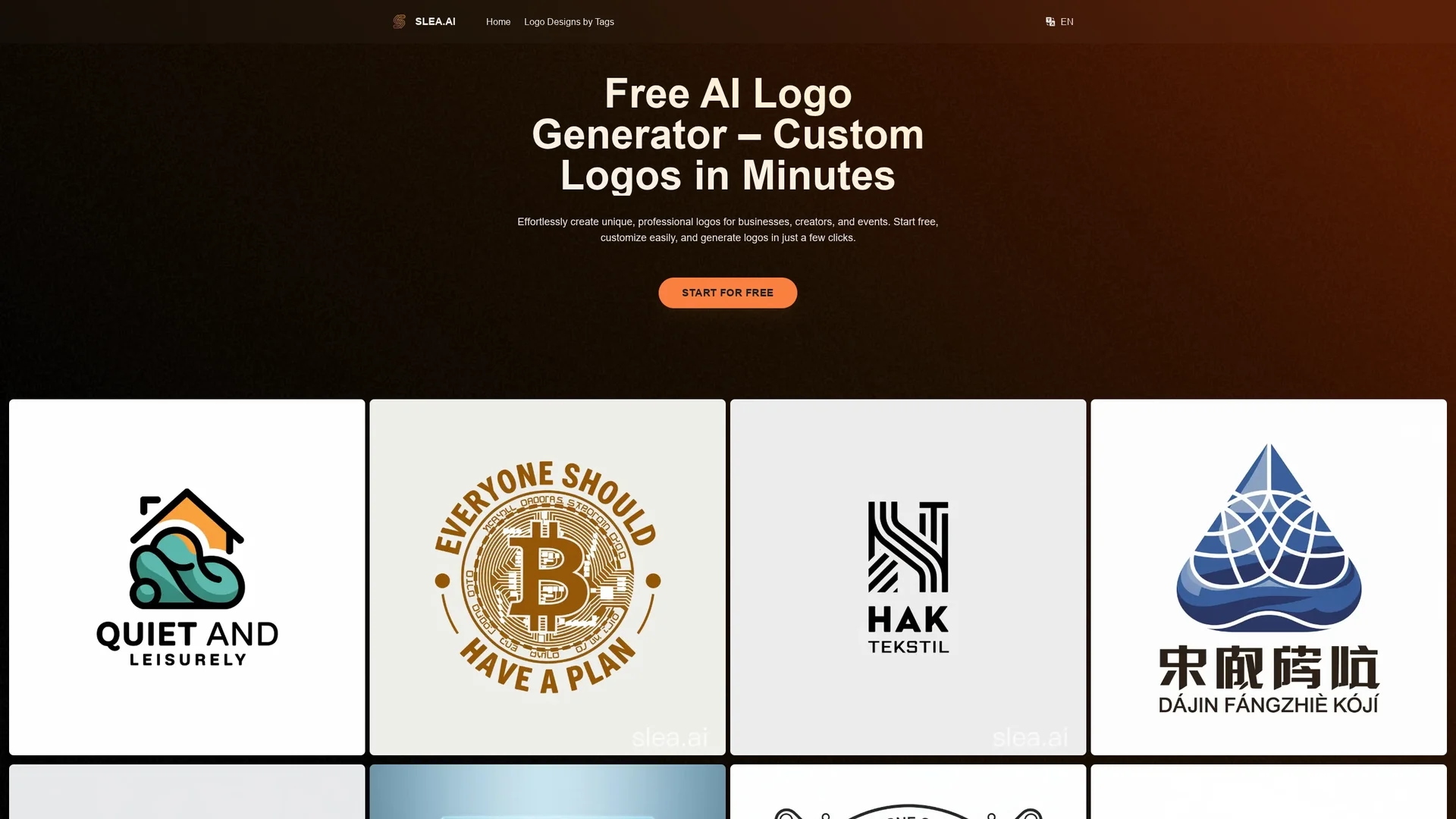 slea-ai-free-ai-logo-generator homepage