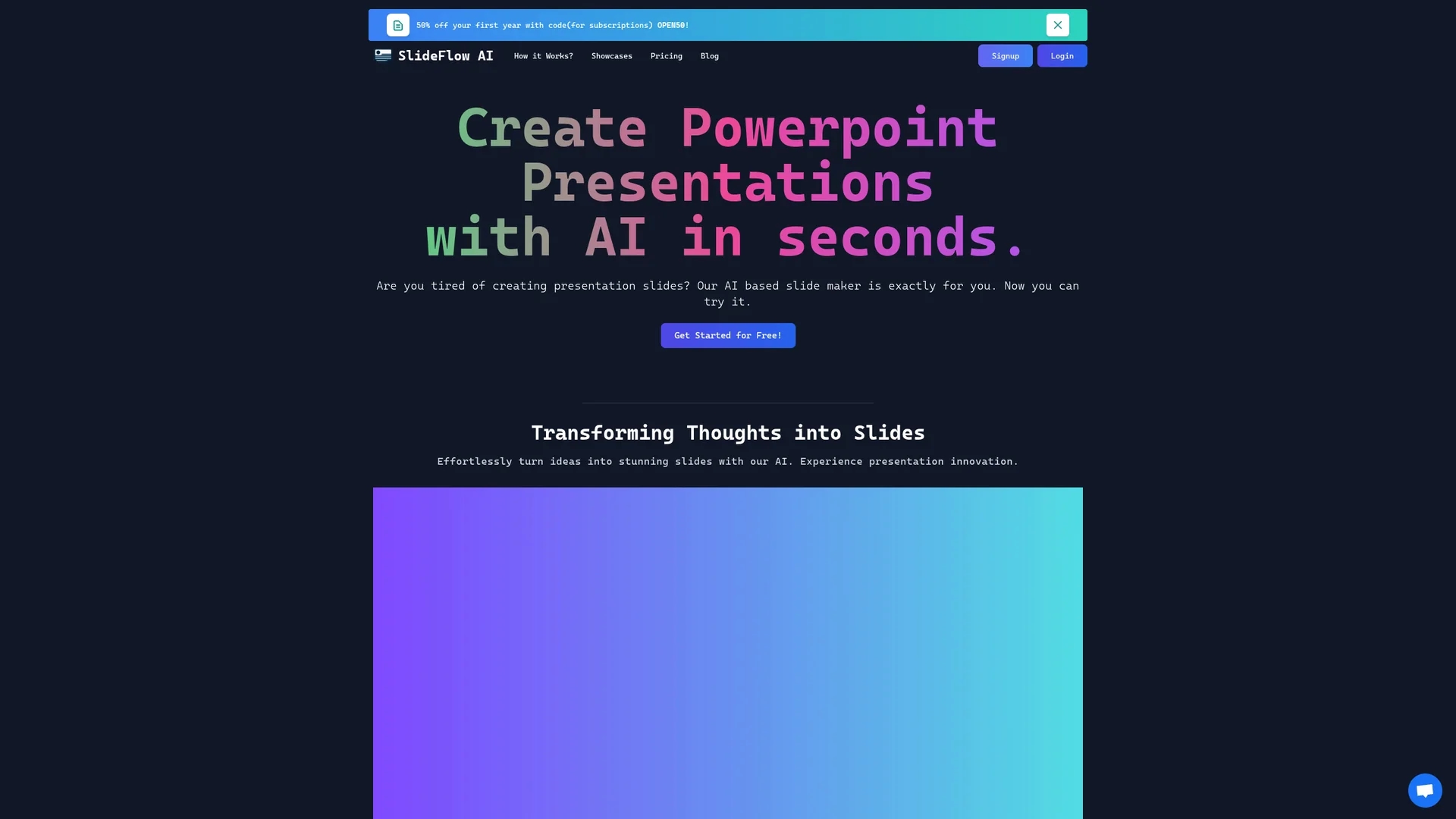 slideflow-ai homepage