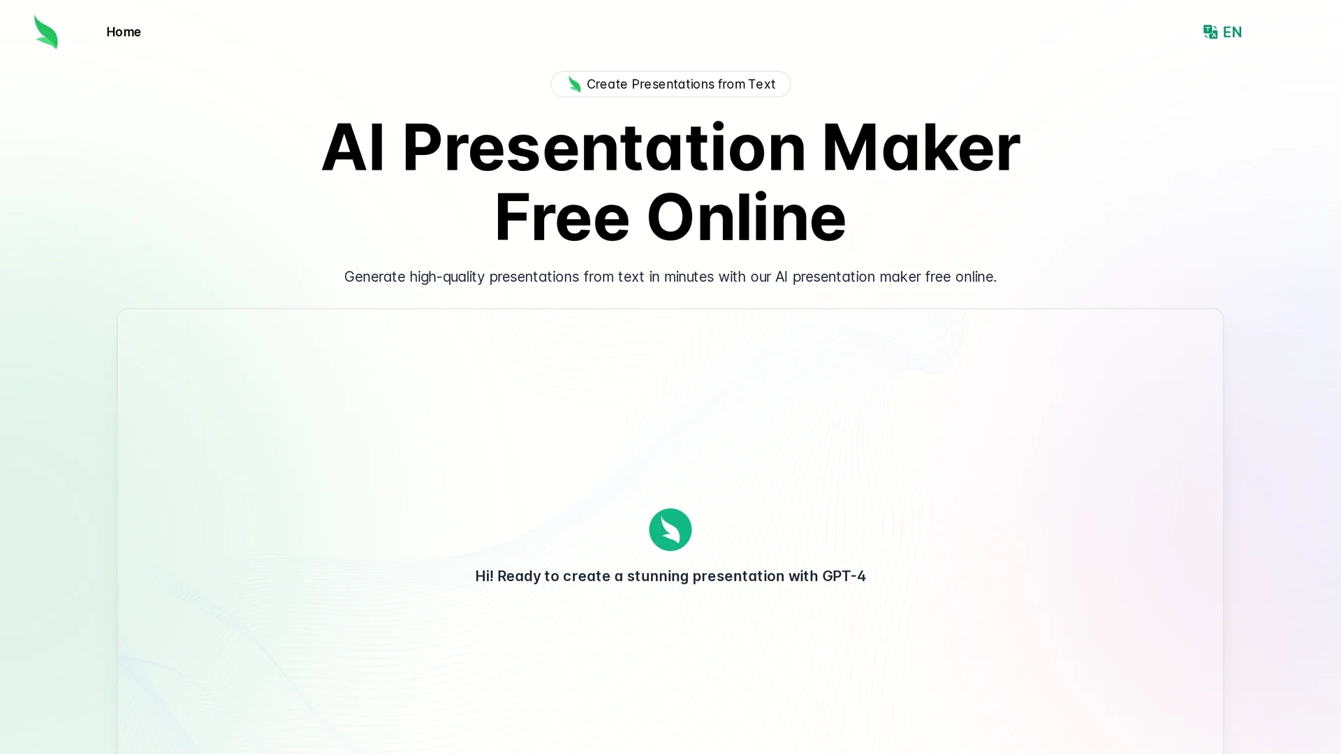 slides-bot-ai-presentation-maker-free-online homepage