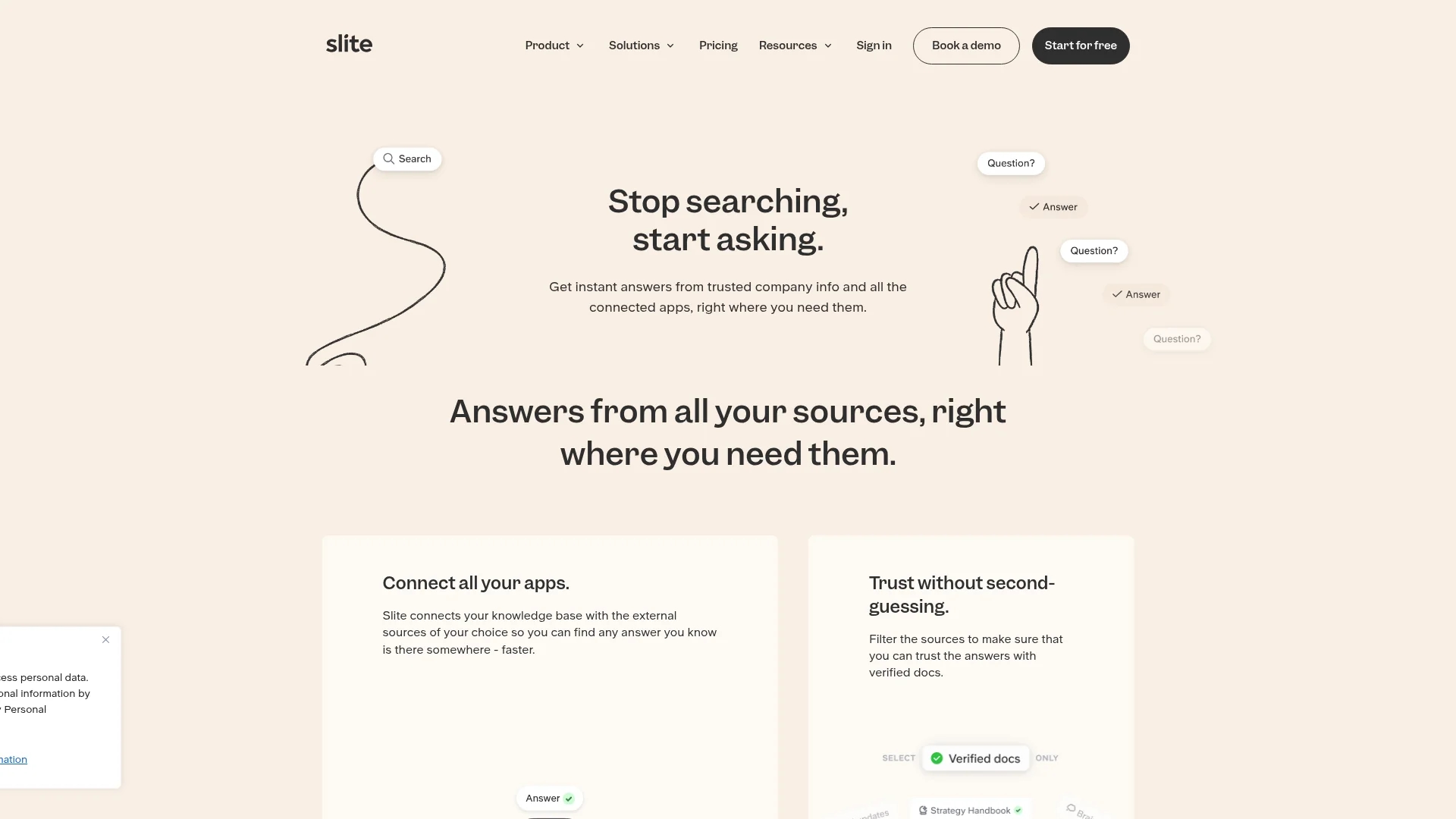 slite-ask homepage