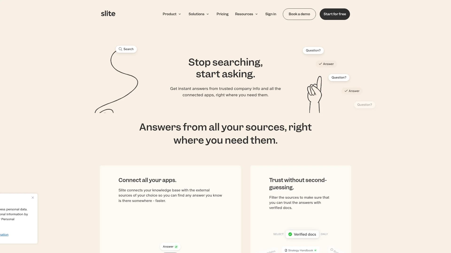 slite-ask homepage
