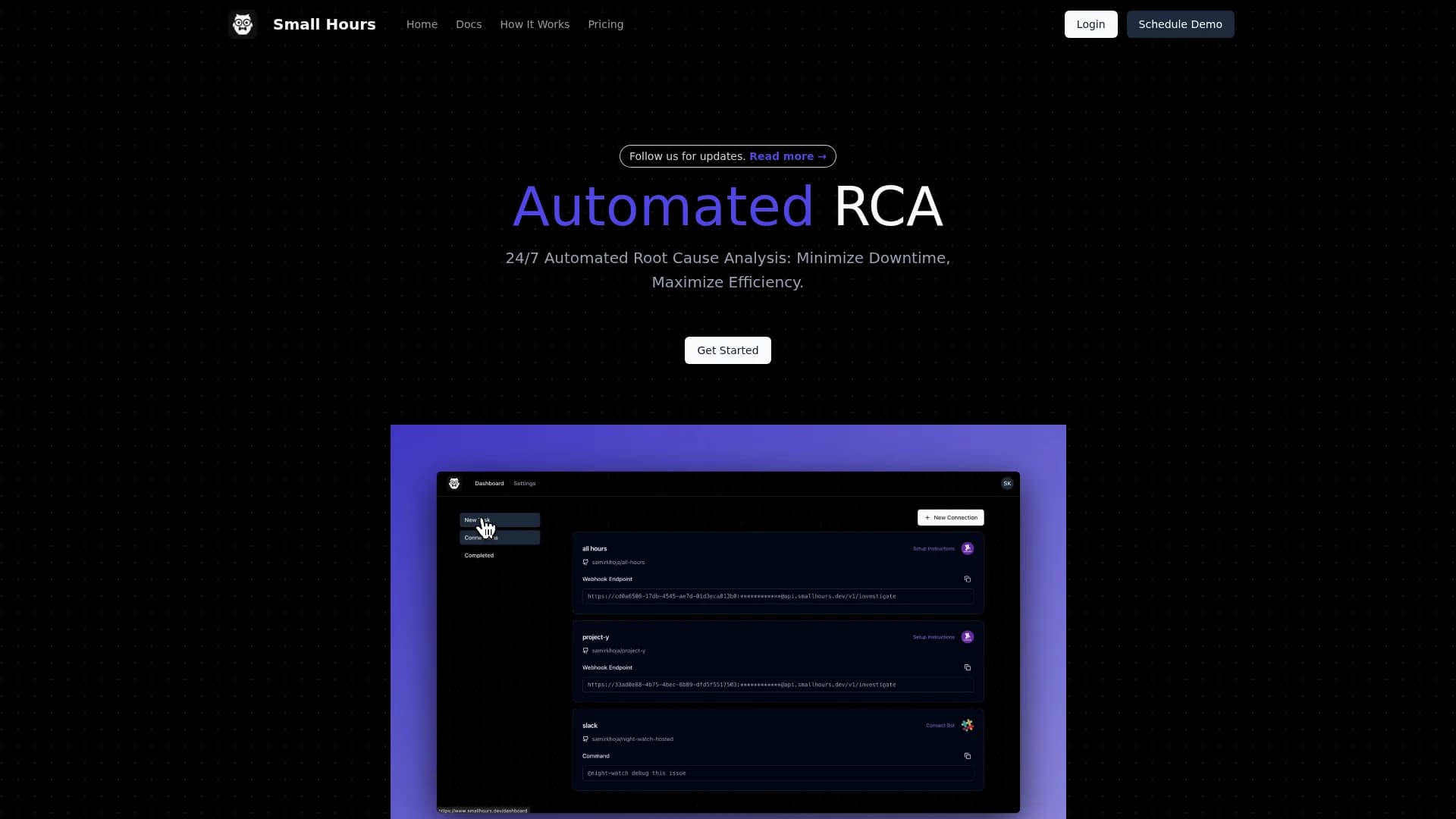 small-hours homepage