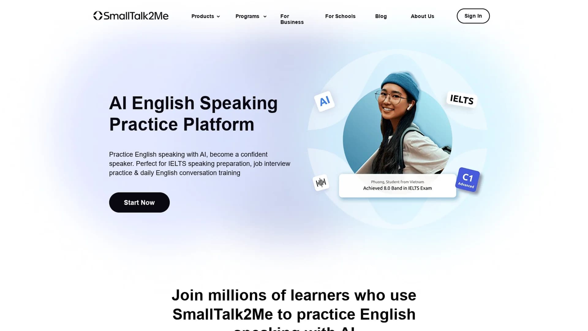smalltalk2me homepage
