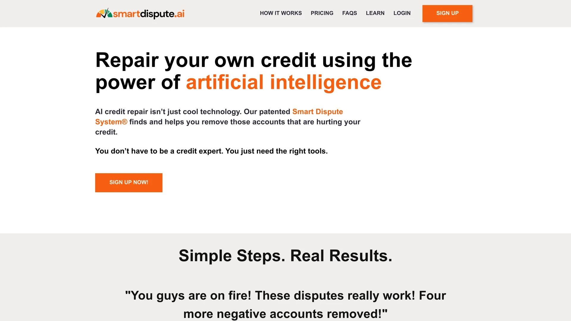 smartdispute-ai homepage