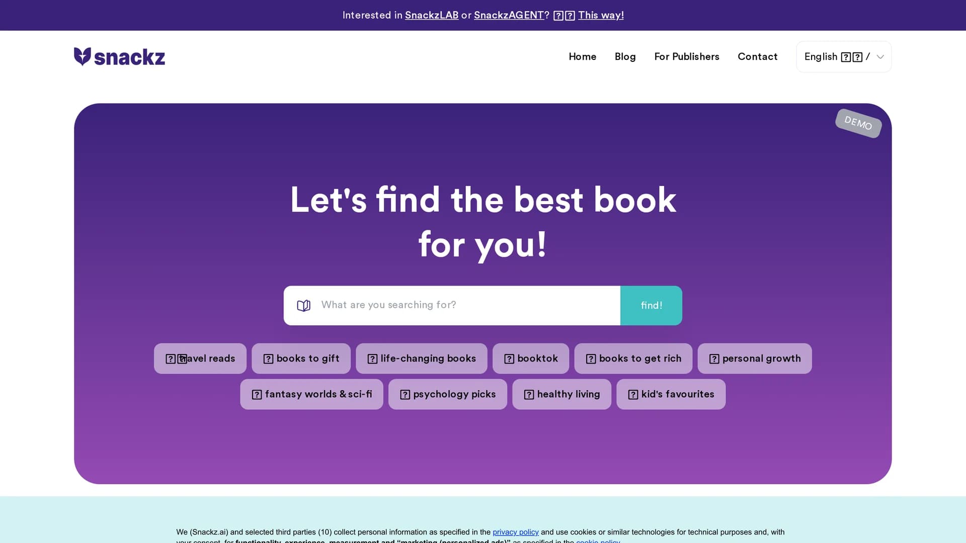 snackzai homepage