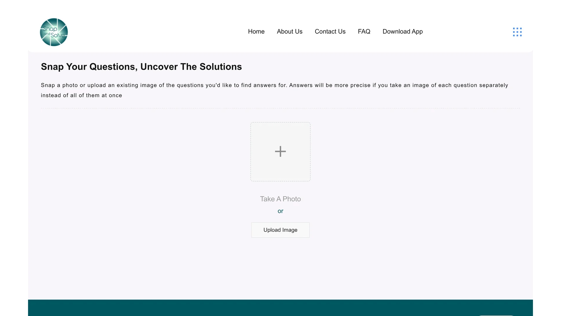 snapandsolve homepage