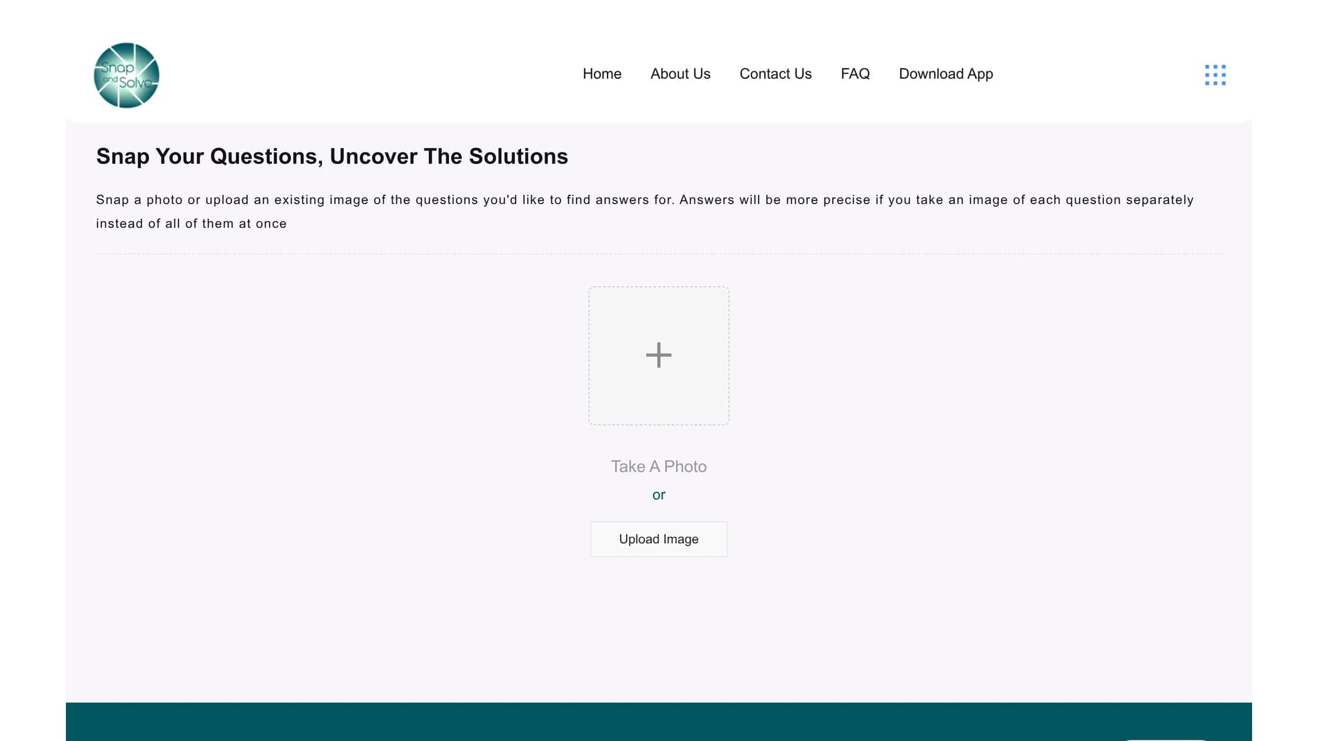 snapandsolve homepage