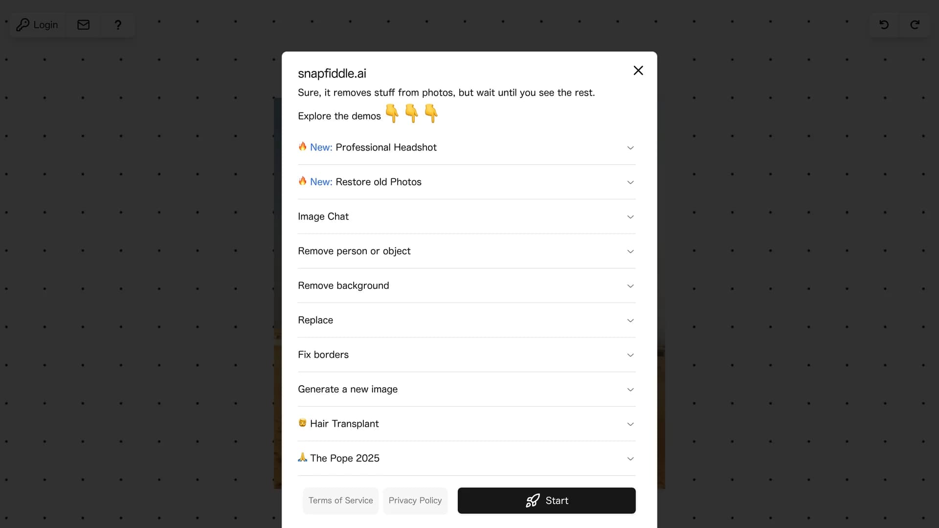 snapfiddle-ai homepage