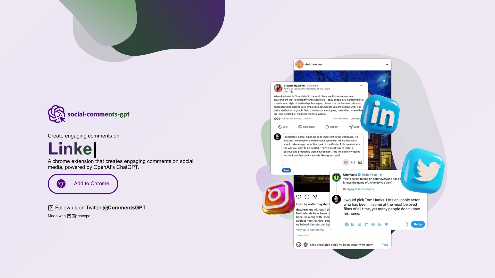 social-comments-gpt-for-twitter homepage