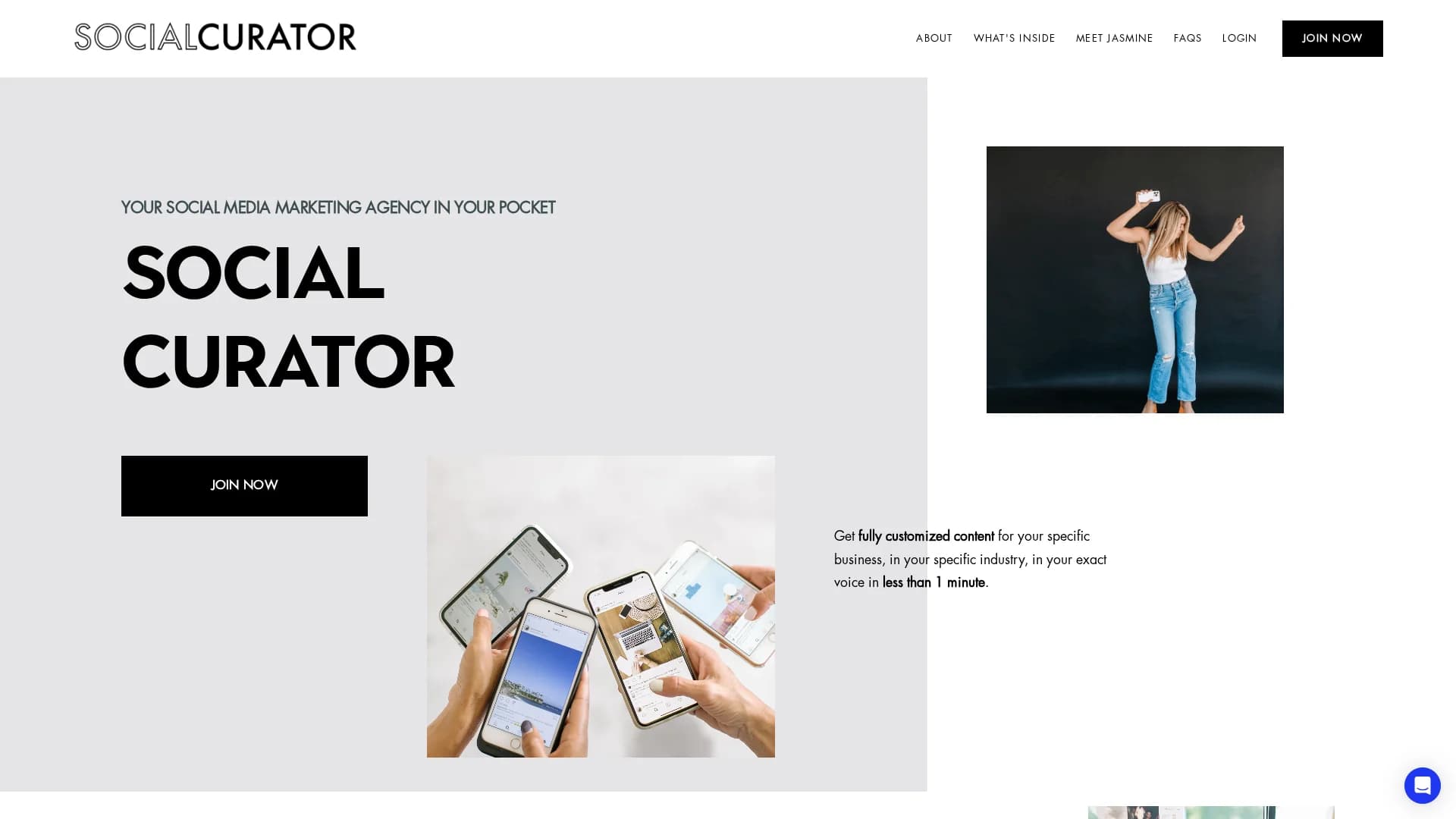 social-curator homepage