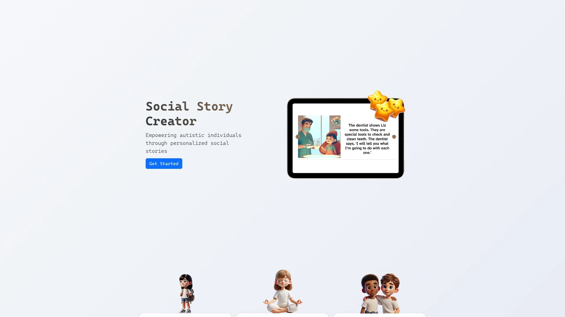 social-story-creator homepage