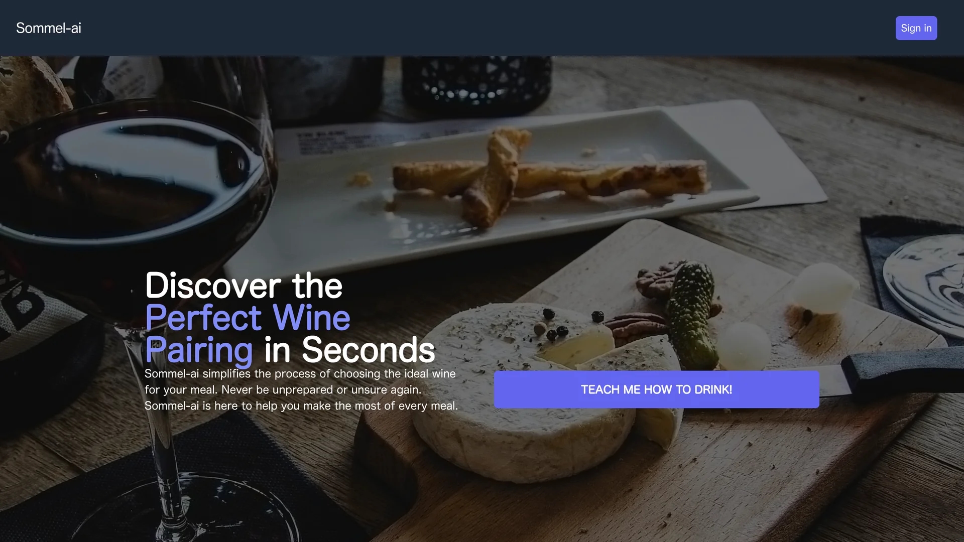 sommel-ai homepage
