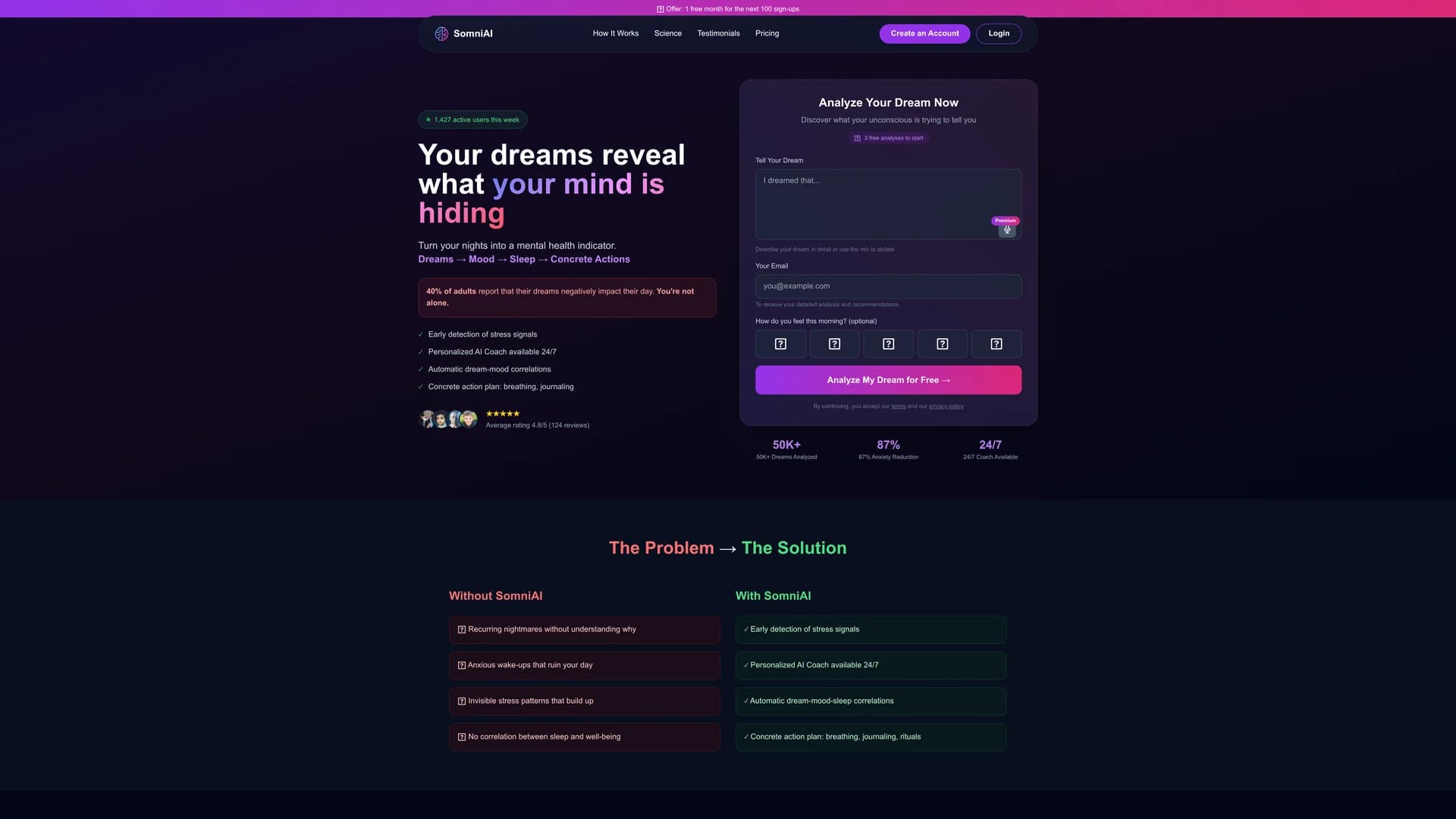 somniai-dream-analysis-with-ai-power homepage