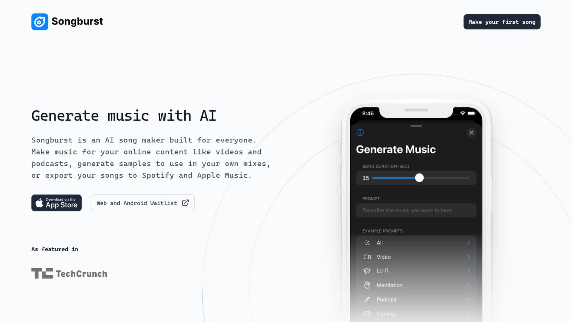 songburst homepage