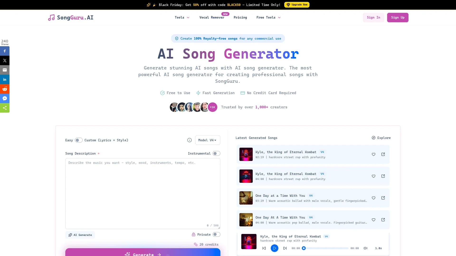 songguru homepage