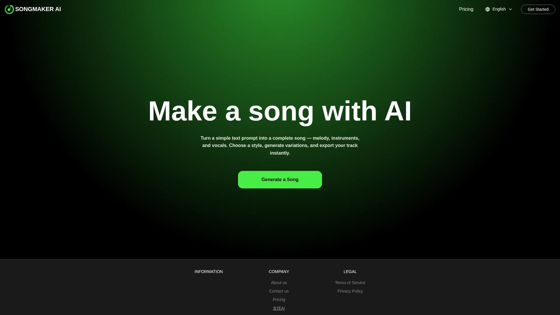 songmaker-ai homepage