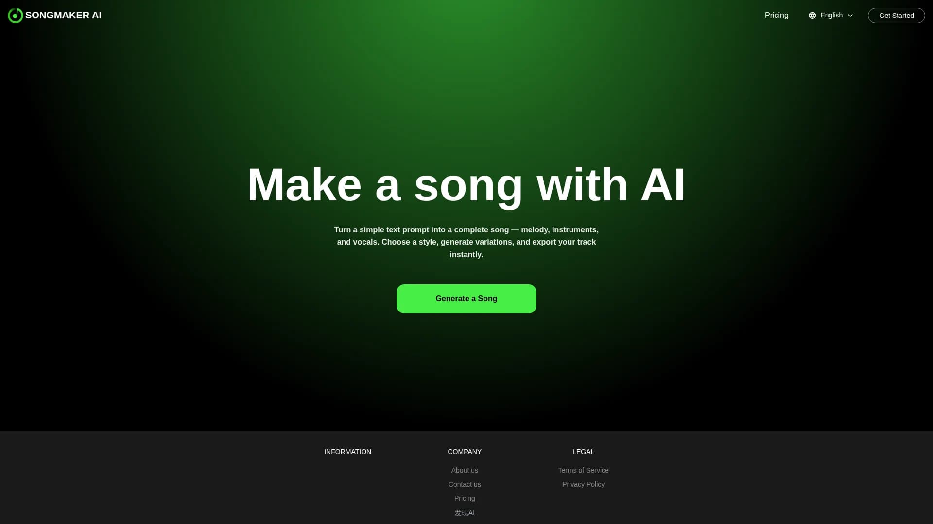 songmaker-ai homepage