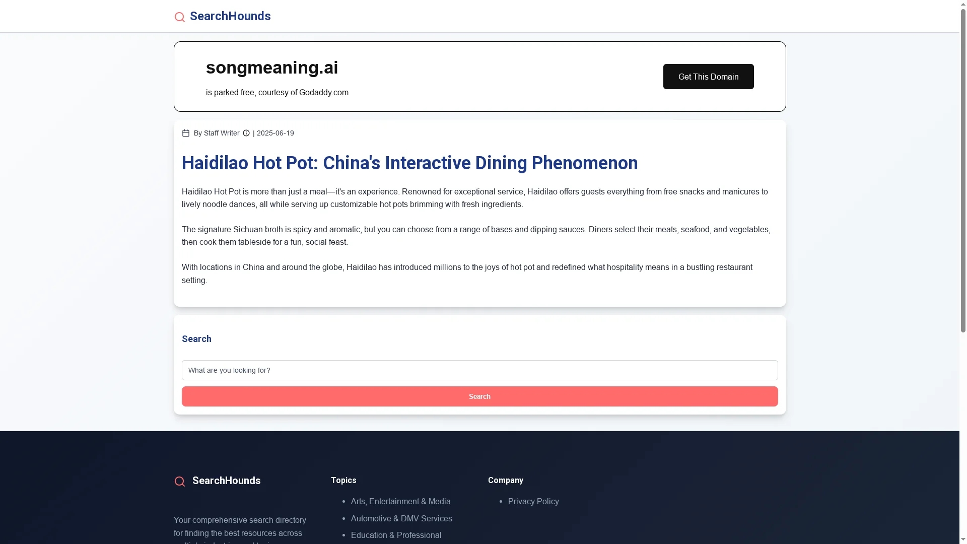 songmeaning-ai homepage