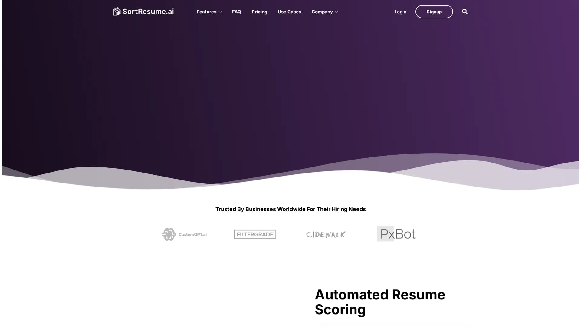 sortresume-ai homepage