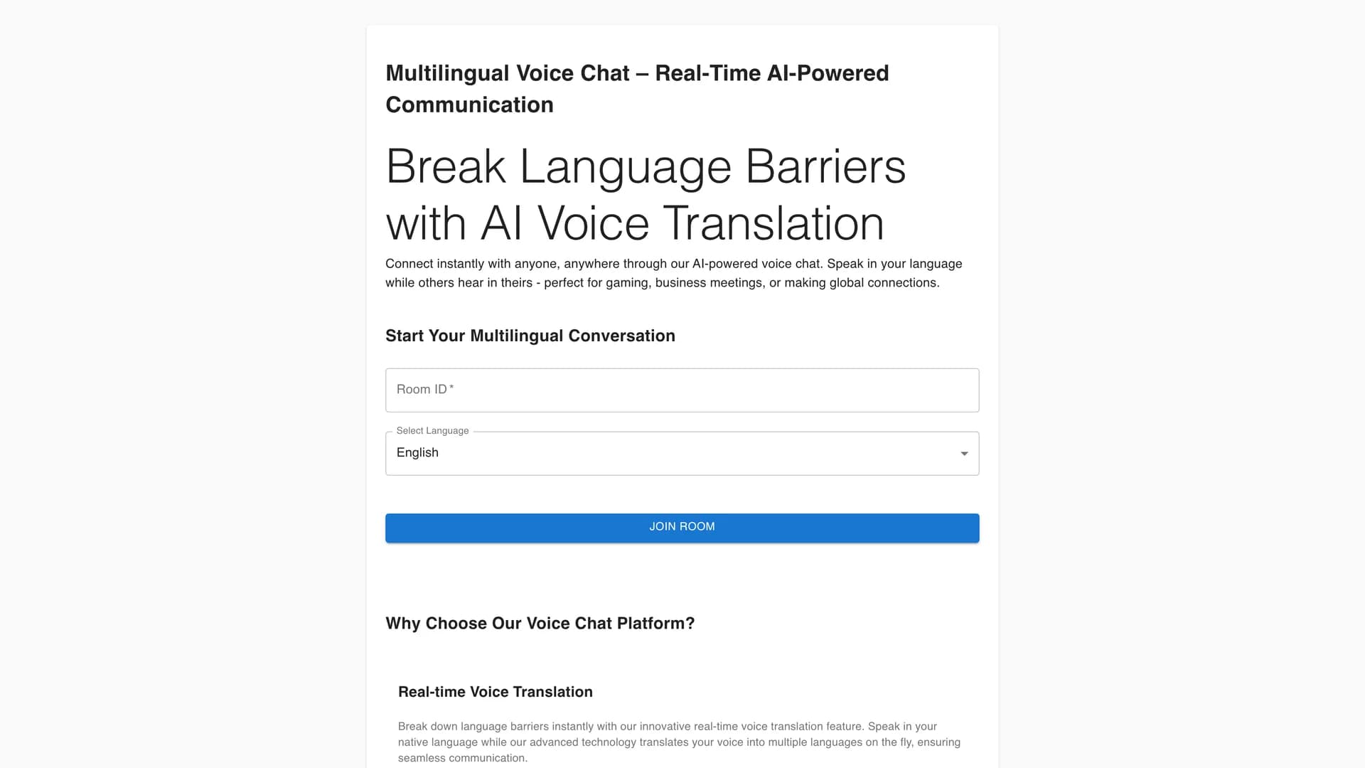 speaksyncs homepage