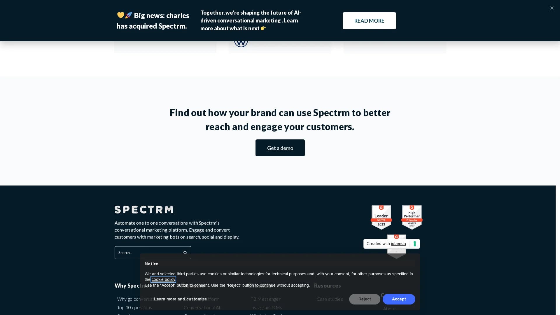 spectrm-io homepage