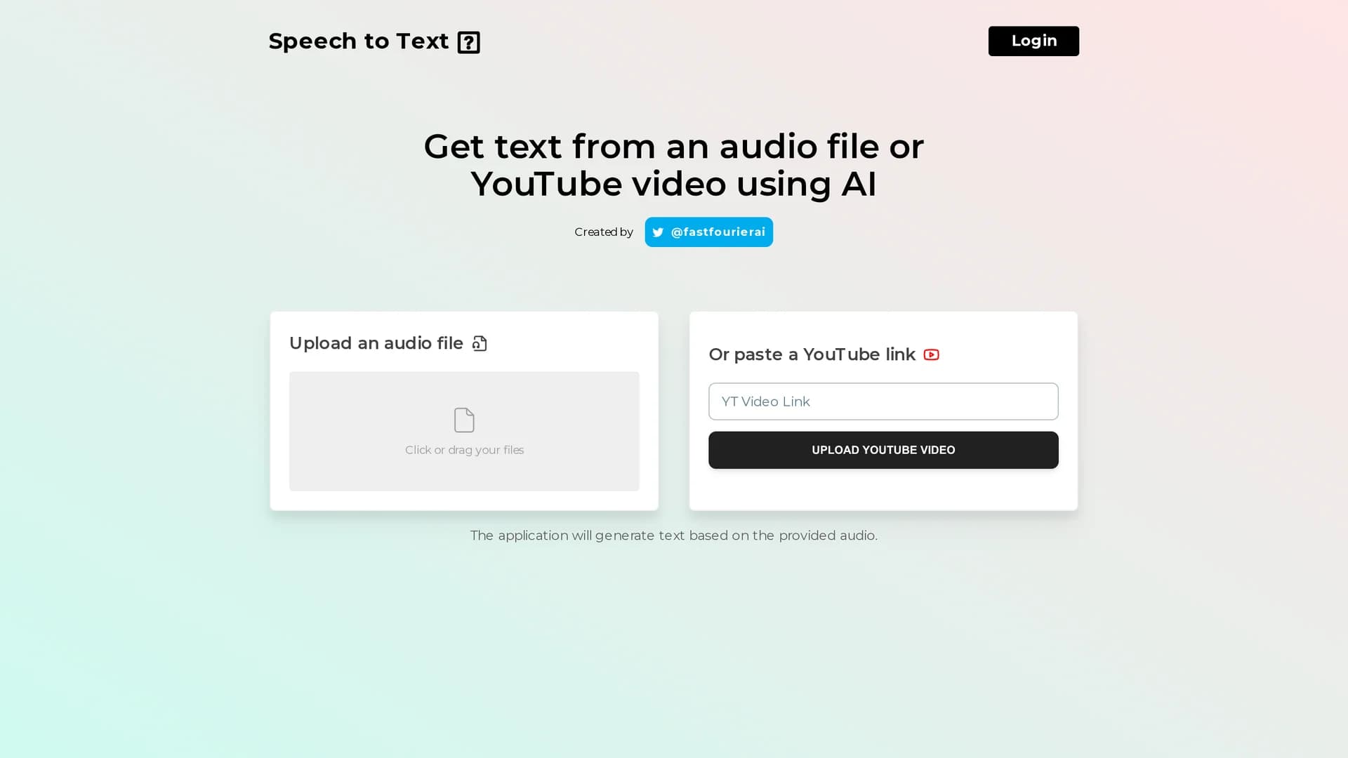 speechtotextai homepage