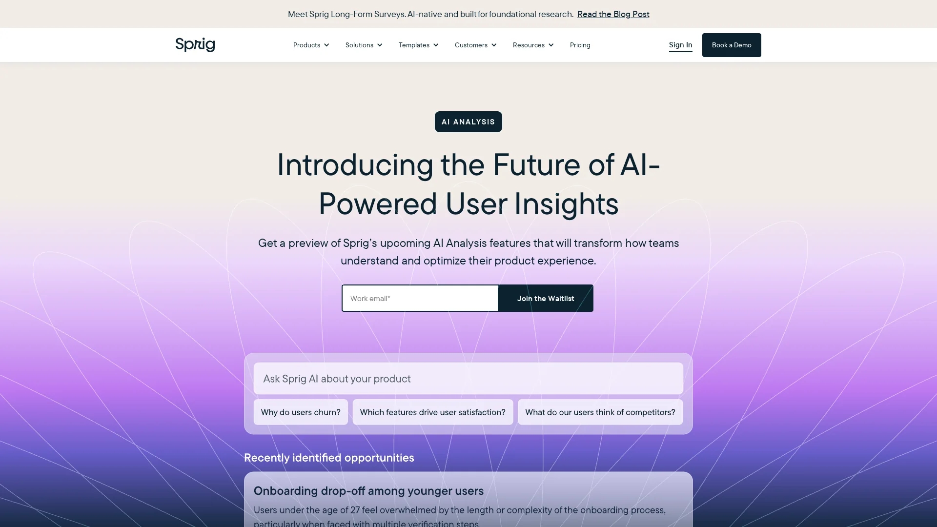 sprig homepage