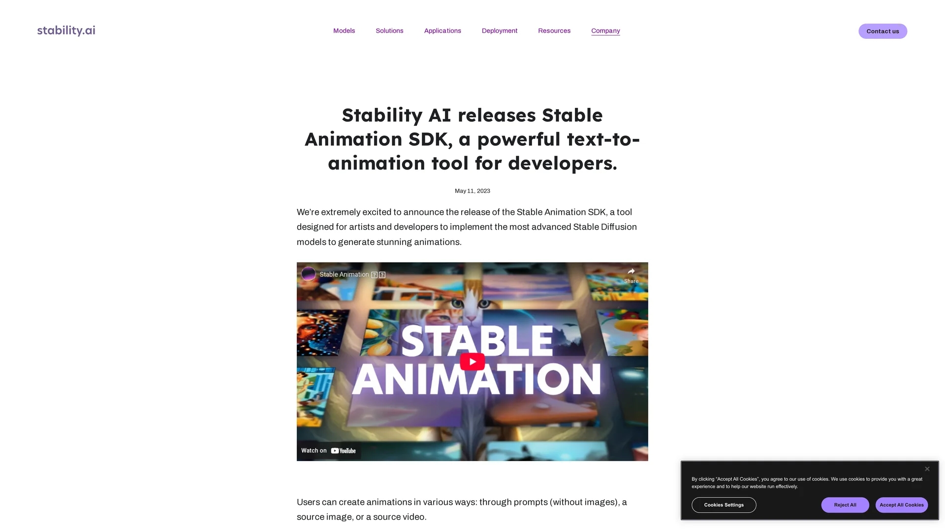 stable-animation homepage